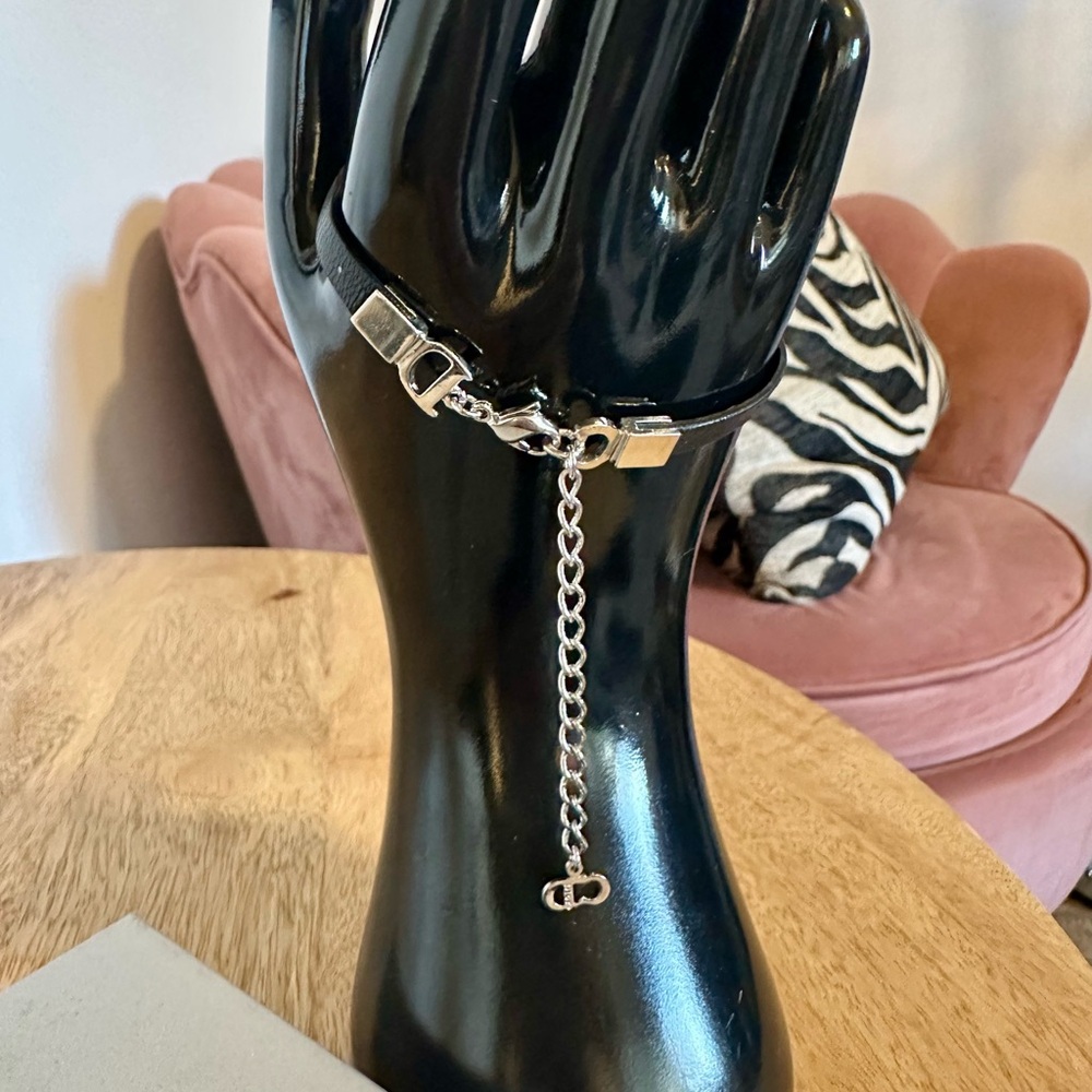 Dior Black Leather Wrap Bracelet - Picture 7 of 11